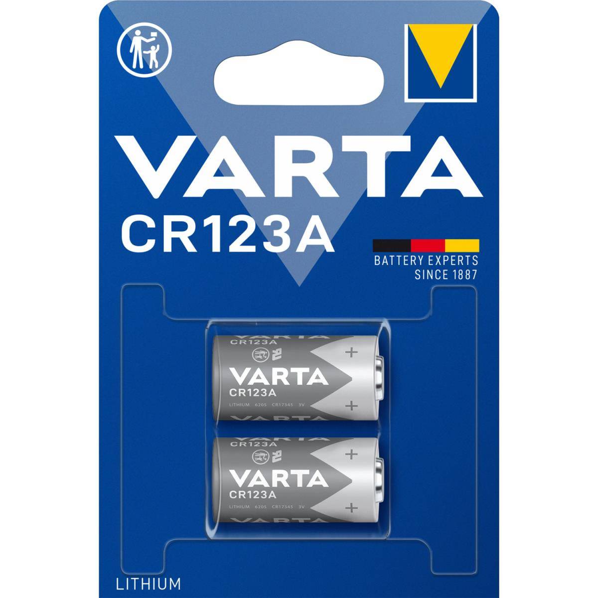Varta: CR123A 3V Lithiumbatteri 2-pack