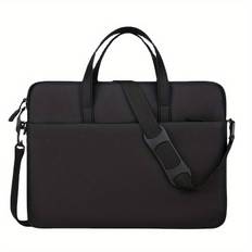 1pc Solid Color Simple And Lightweight Portable Laptop Bag, Portable Business Trip Waterproof Computer Protective Case rosa