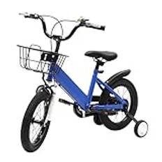 PUDLOR 14 tums barncykel, balans-cykel barncykel för pojkar flickor höjdjusterbart kedjeskydd för barn i åldern 3 till 5 år och en vikt på upp till 77,16 pund, blå