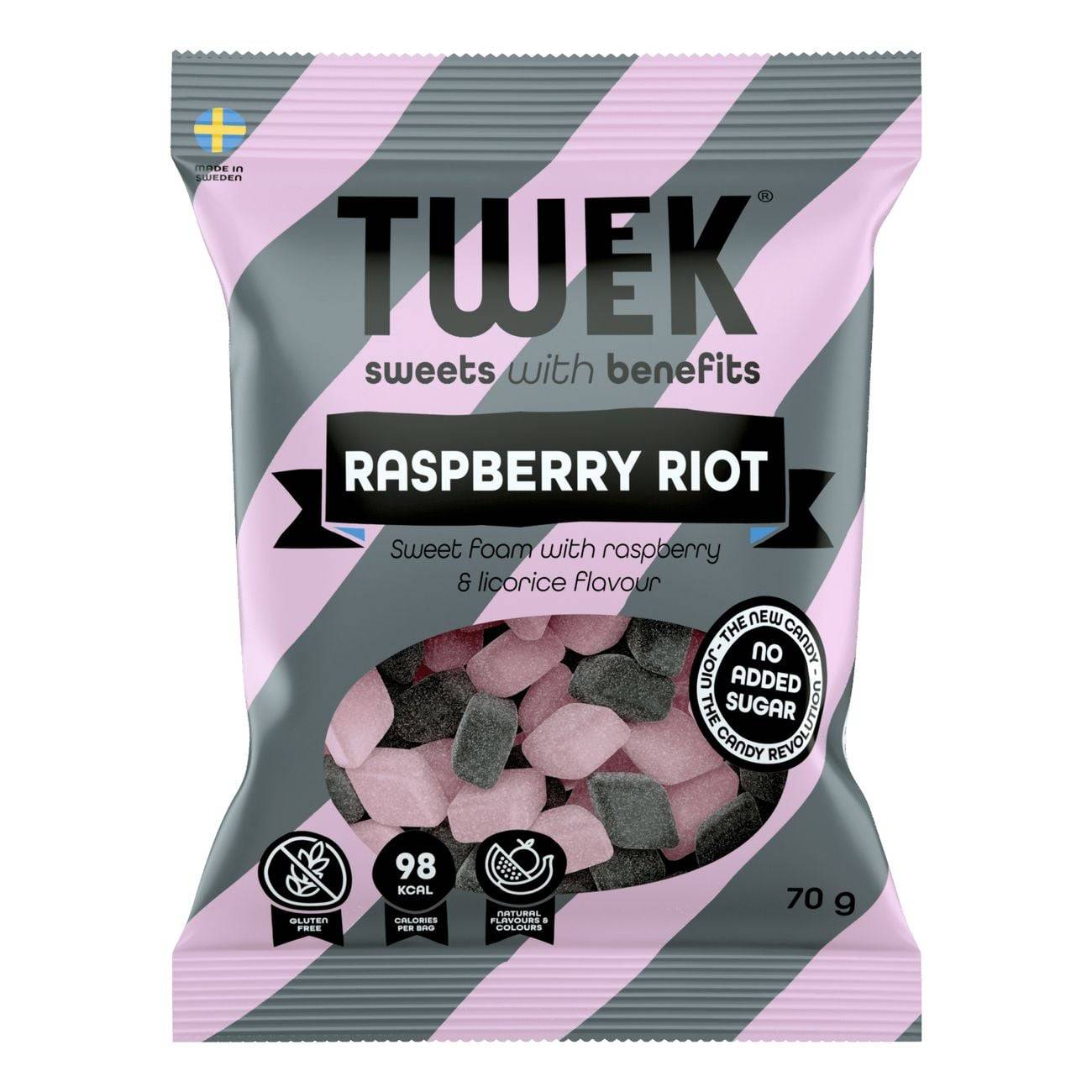 TWEEK Candy - Raspberry Riot (4x70g) - OBS! BEDST FØR 25/6-26 - Snack