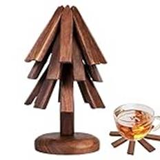 Träunderlägg för varma rätter,Träunderläggsträd,Creative Tree Coaster - Träunderlägg för varma rätter, heta grytor och stekpannor, grytunderlägg för kök