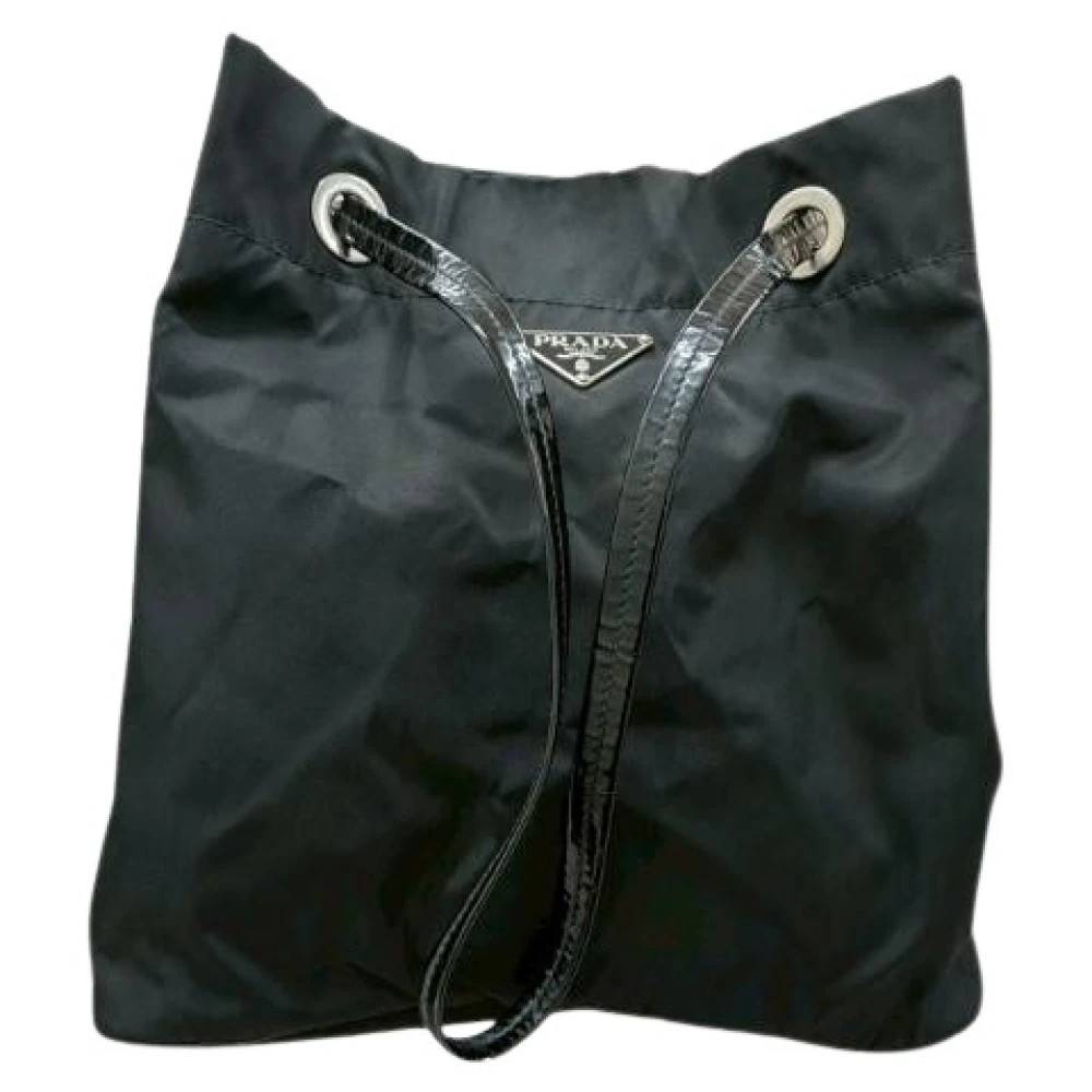 Prada Vintage Pre-owned Nylon Bucket Bag - Vintage - Dame - Sort - ONE SIZE - Nylon