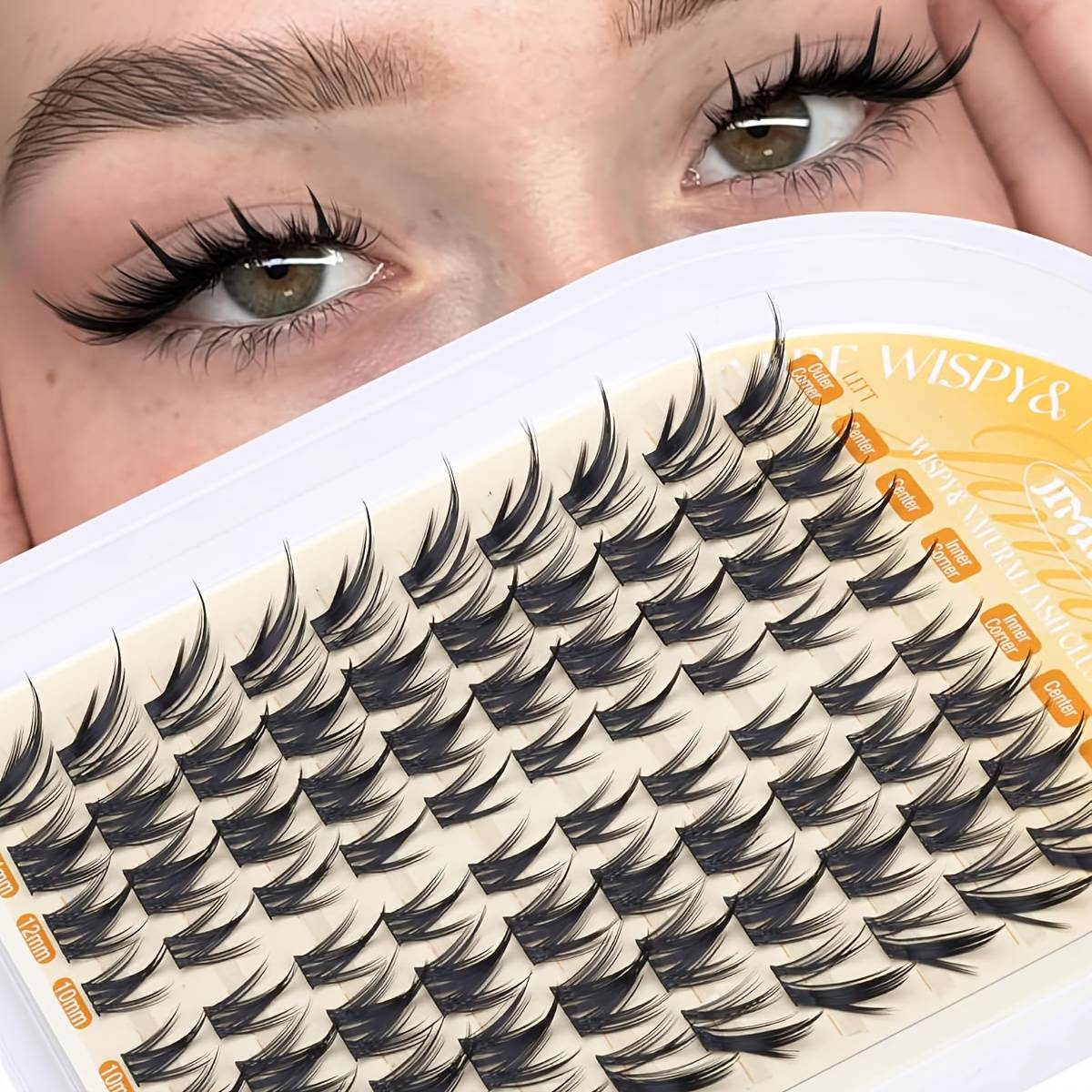 Cartoon-style Lash Clusters, Fine Lash Clusters, Fox Eye Cluster Extension, 10-16mm Lash Extension, Anime-style Individual Cluster Lashes