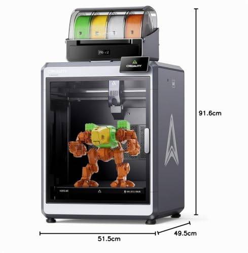 Creality K2 Plus Combo 3D Drucker, Multi Farbdruck mit CFS, 600 mm/s Druckgeschwindigkeit, Vollautomatische Ebene, Dual AI Kameras, Direktantriebs Extruder der nächsten Generation, 350×350×350mm