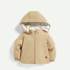 Baby Boy Patched Detail Hooded Thermal Fodrad Vadderad - Kaki (6-9M,9-12M,12-18M,18-24M,2-3Y,0-1M,1-3M,3-6M)