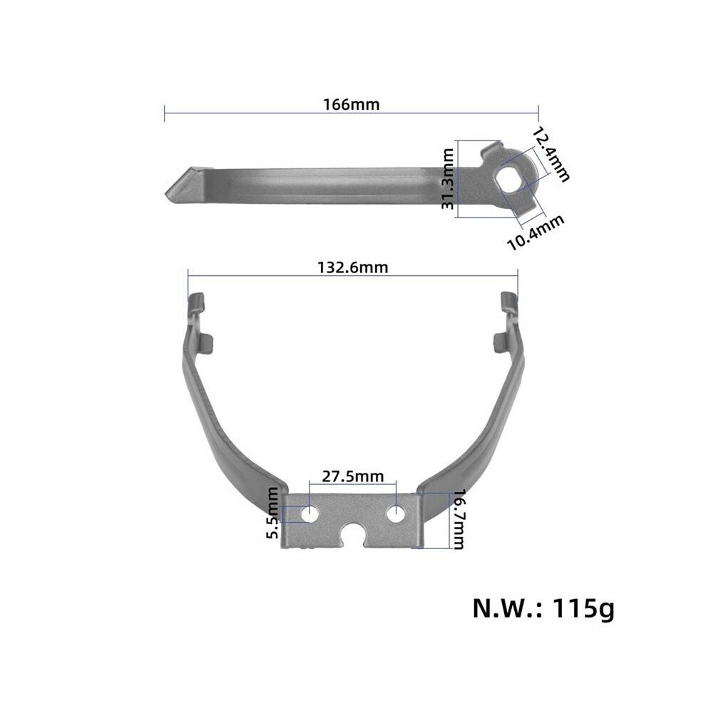 Electric Scooter Rear Mudguard Bracket Rigid Support for 6 Lite Skateboard Accessories Parts