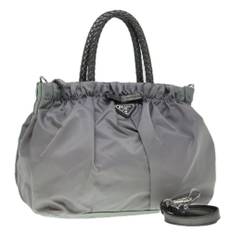 Prada Vintage Shoulder Bag Stl. - Axelremsväskor Från Magasin - Silver (W 28cm x H 25cm x D 13cm)
