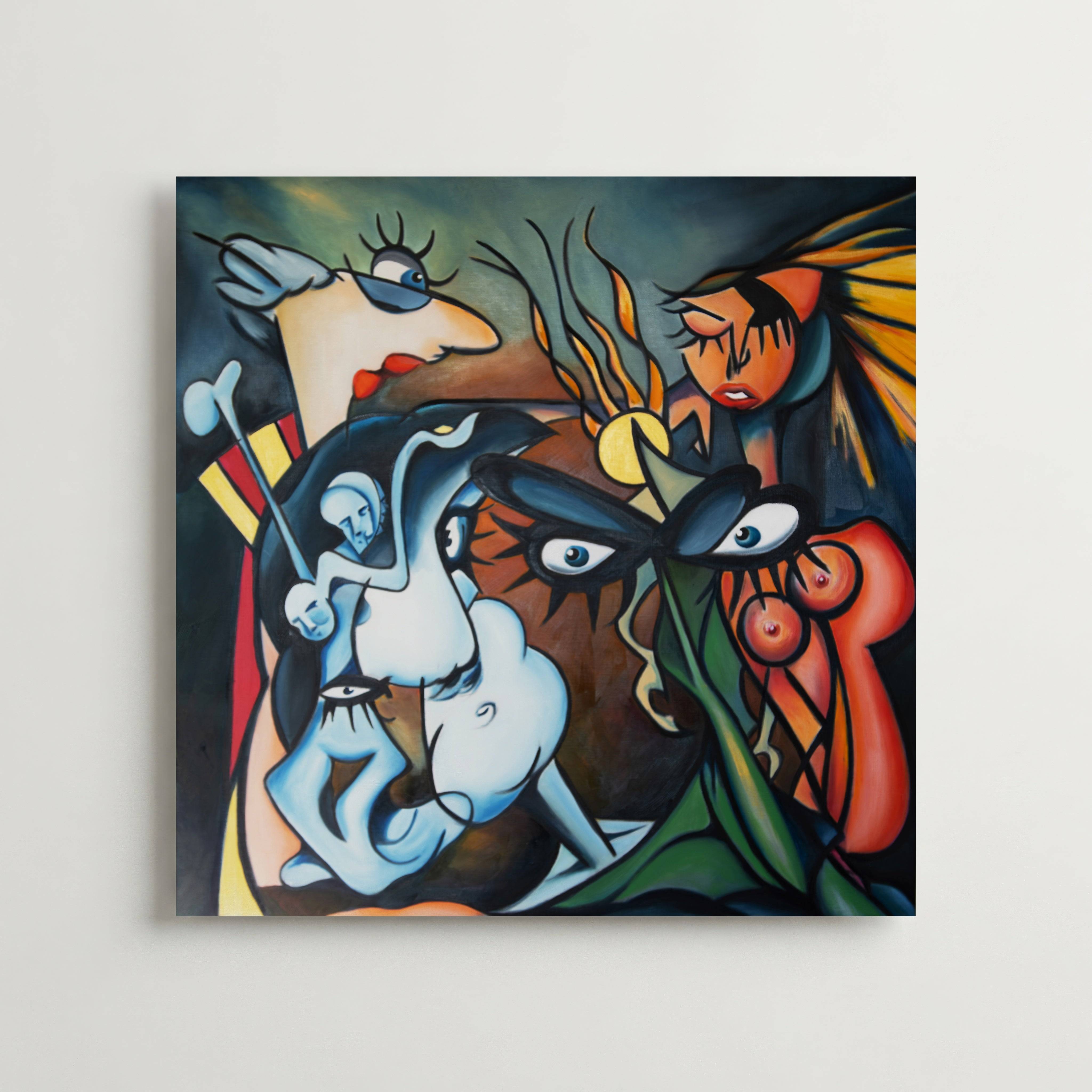 Invigorating Hydra - Tony Nilsson - Fine Art Poster 100x100 cm