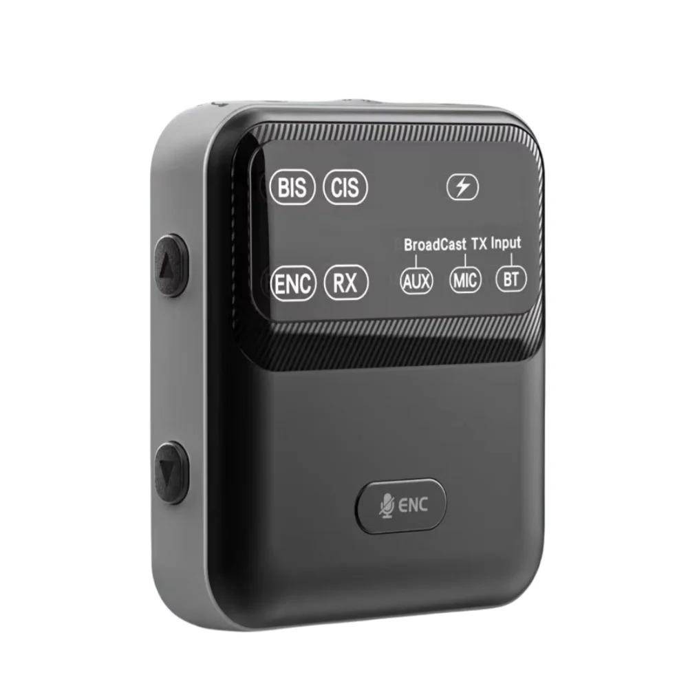 Bluetooth 5.4 Ljudmottagare Sändare LC3 En till Många 3.5mm Jack Auracast LE Ljud Bluetooth-adapter för Kyrka Guide