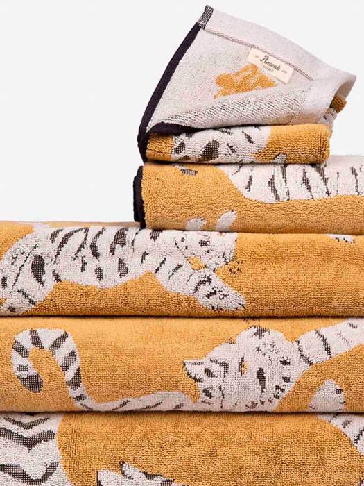 Håndklæde "Tigers" - Vælg - 70 X 127 - Anorak.