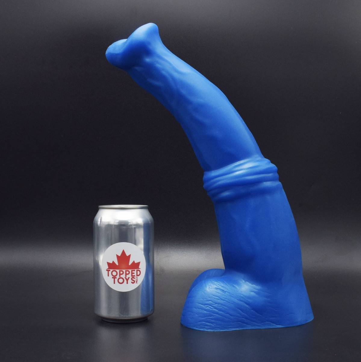 Topped Toys Pegasus 105 Blue Steel, premium silicone dildo 33.7 x 8.4 cm.