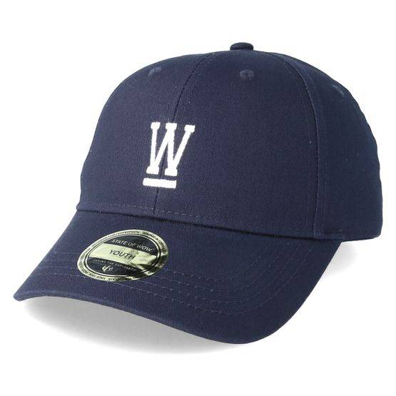 State Of Wow - Blå adjustable Keps - Kids Wilmer Youth Baseball Navy Blue Adjustable @ Hatstore