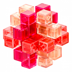 QiYi KML Shape Lock Puzzle Transparent Red - Difficulty Level 4