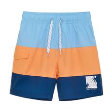 Color Kids Badeshorts - Tangerine/Lyseblå/Navy - Color Kids - 16 år (176) - Badetøj