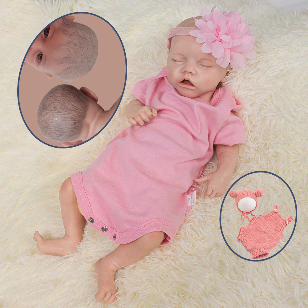 Waterproof Looks Real Child Toys Reborn Baby Dolls Girl 17Inch 1:1 Weighted Full Body Silicone Reborn Toddler Doll Lifelike
