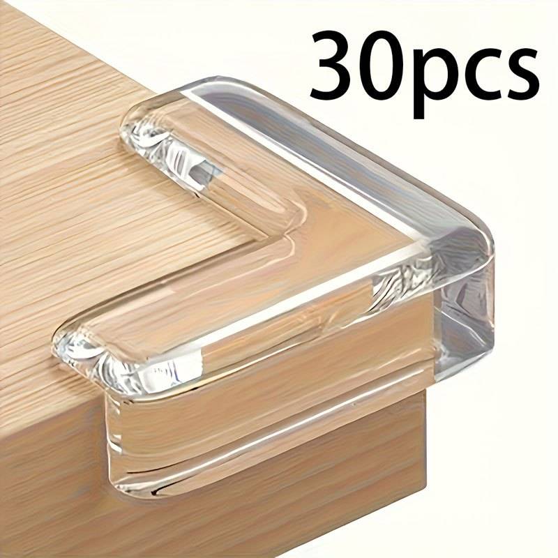 TEMU 30pcs Transparent Anti-collision Corner Set, A Safety Protection Device Suitable For Power Sockets And The Edges Of Furniture Table Corners, Anti-collision Corners That Used In 6 Rooms