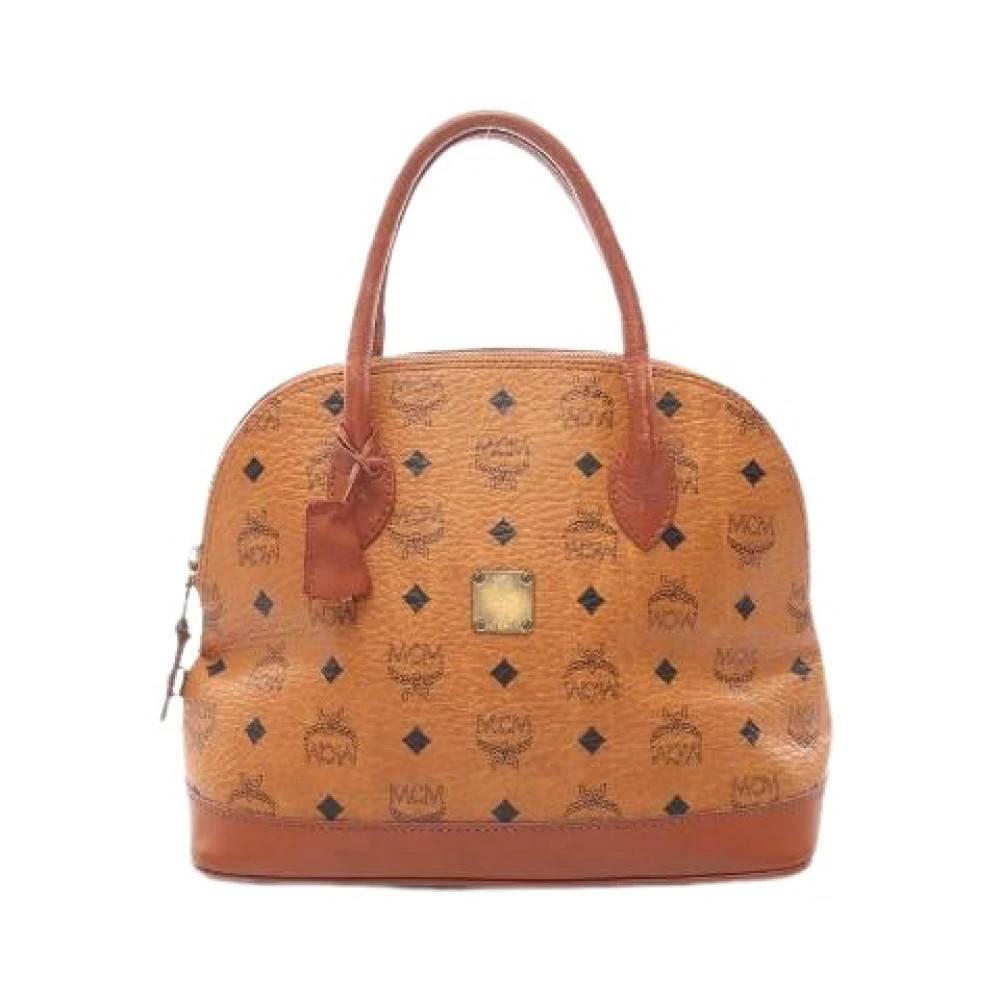 MCM Pre-owned Pre-owned Visetos Læder Håndtaske - Vintage - Dame - Brun - ONE SIZE - Læder