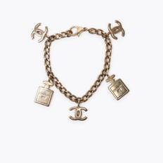 CHANEL Gold CC & Perfume Charm Bracelet