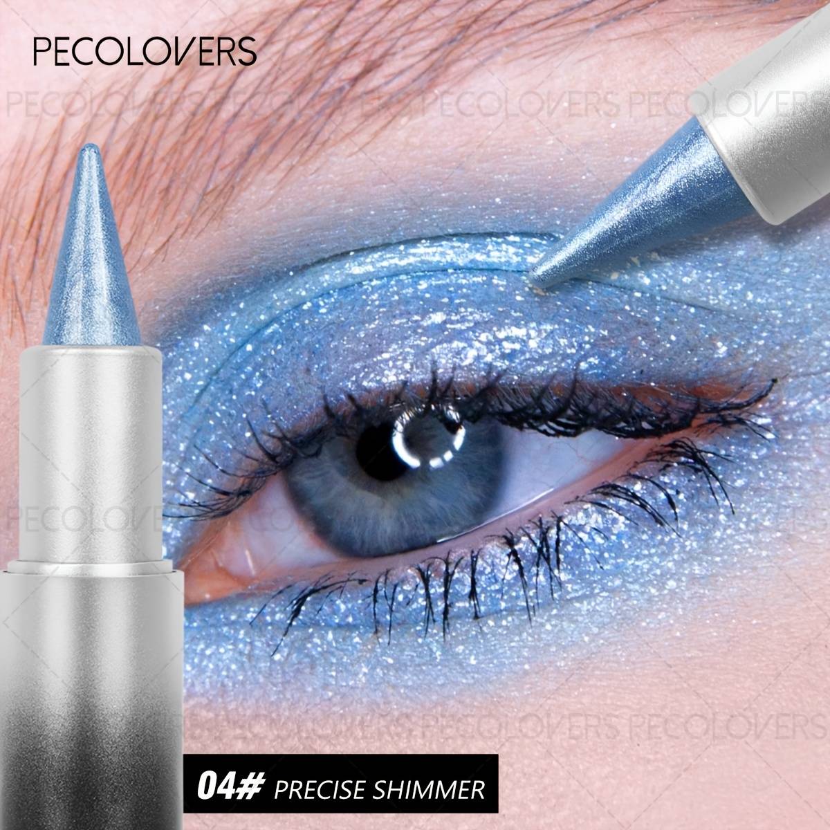 1pc Pearlescent Eyeshadow Stick, Long-lasting Waterproof, With Cutting- A Fashionable And Makeup Look
