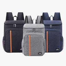 Professional Insulated Delivery Backpack For Riders - Dual-Temperature Food Delivery Bag With Waterproof Design, Large Capacity Multi-Compartment Ther - Multicolor - Grey,Black,Navy Blue