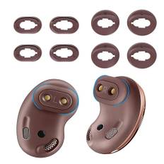 Headphone silicone sleeve 4 pairs-for Samsung Galaxy Buds Live 2 pairs large +2 pairs small brown