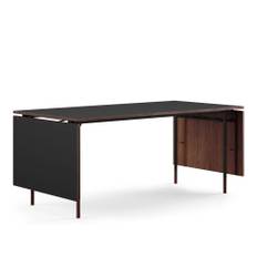 House of Finn Juhl - Nyhavn Dining Table, With Extensions, Walnut, Black Steel - Spiseborde - Finn Juhl - Træ farvet,Sort - Metal/Træ