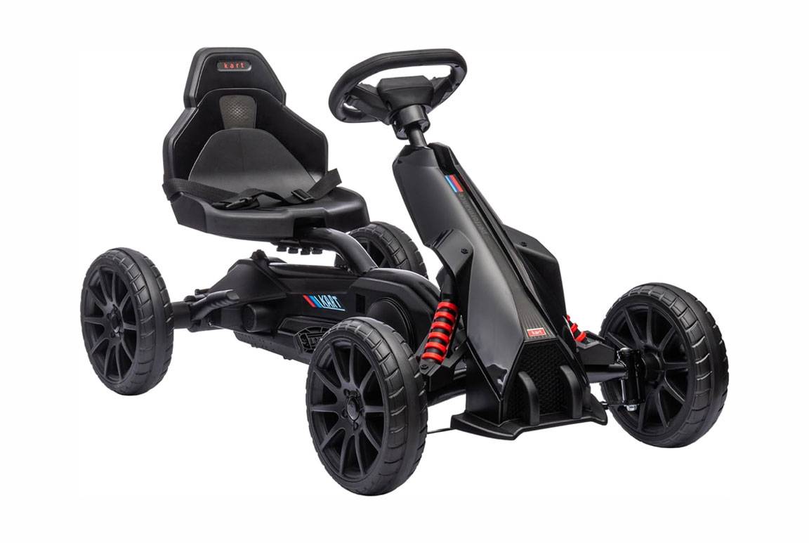 Black Kart Performance Gokart med pedaler til børn, Sort
