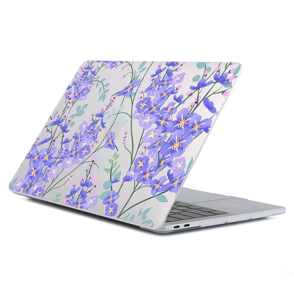 MacBook Pro 16 M5/M4/M3/M2/M1 (2026-2021) Hårdt Plastik Bærbar Cover - Lyserød / Lilla Blomster