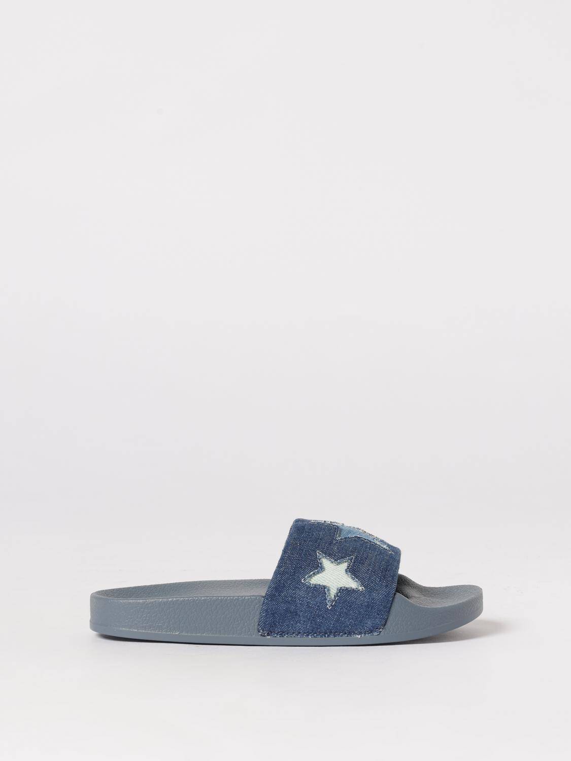 STELLA MCCARTNEY KIDS Sliders aus Denim und Gummi mit Sternen - 32