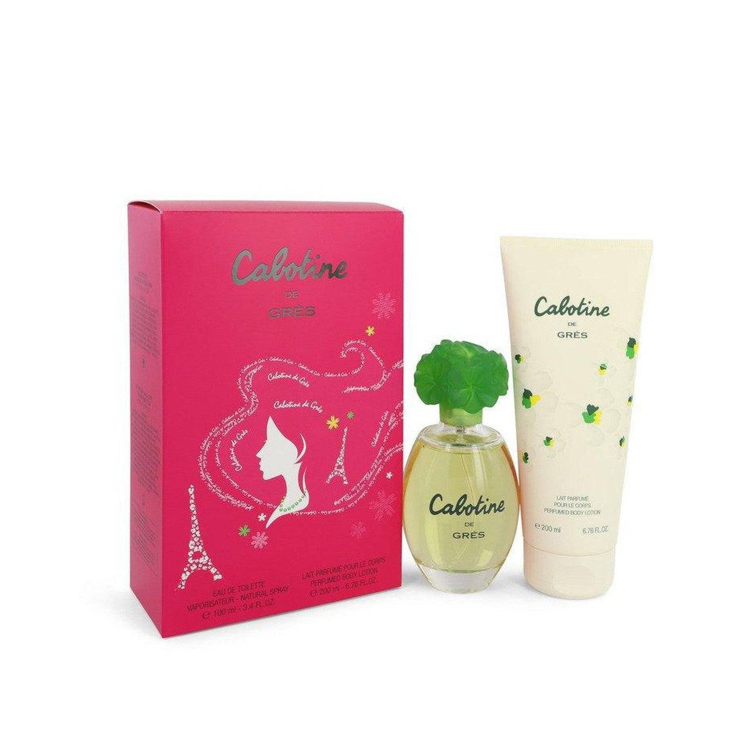 CABOTINE by Parfums Gres Gift Set with Eau De Toilette and Body Lotion for Women