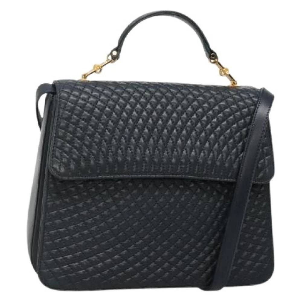Bally Pre-owned Pre-owned Håndtaske - Vintage - Dame - Blå - ONE SIZE - Læder