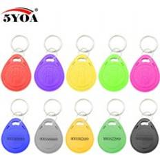 50 st rfid 125 khz em4100 nyckelbricka nyckelbrickor ring chip keytab tk4100 taggar 125 khz skrivskyddad