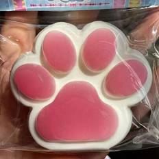 Gränsöverskridande cementtextur kattklo klämleksak, långsamt återhämtande druva, apelsin, populär stresslindring, squishy maker, kubsquishy, taba squi - Multifärgad (Rosa katttass - 1 st,Grön katttass - 1 st,Gul katttass - 1 st,Gulgrönt pulver-3st)
