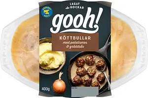 Köttbullar med Potatismos Gräddsås Gooh!