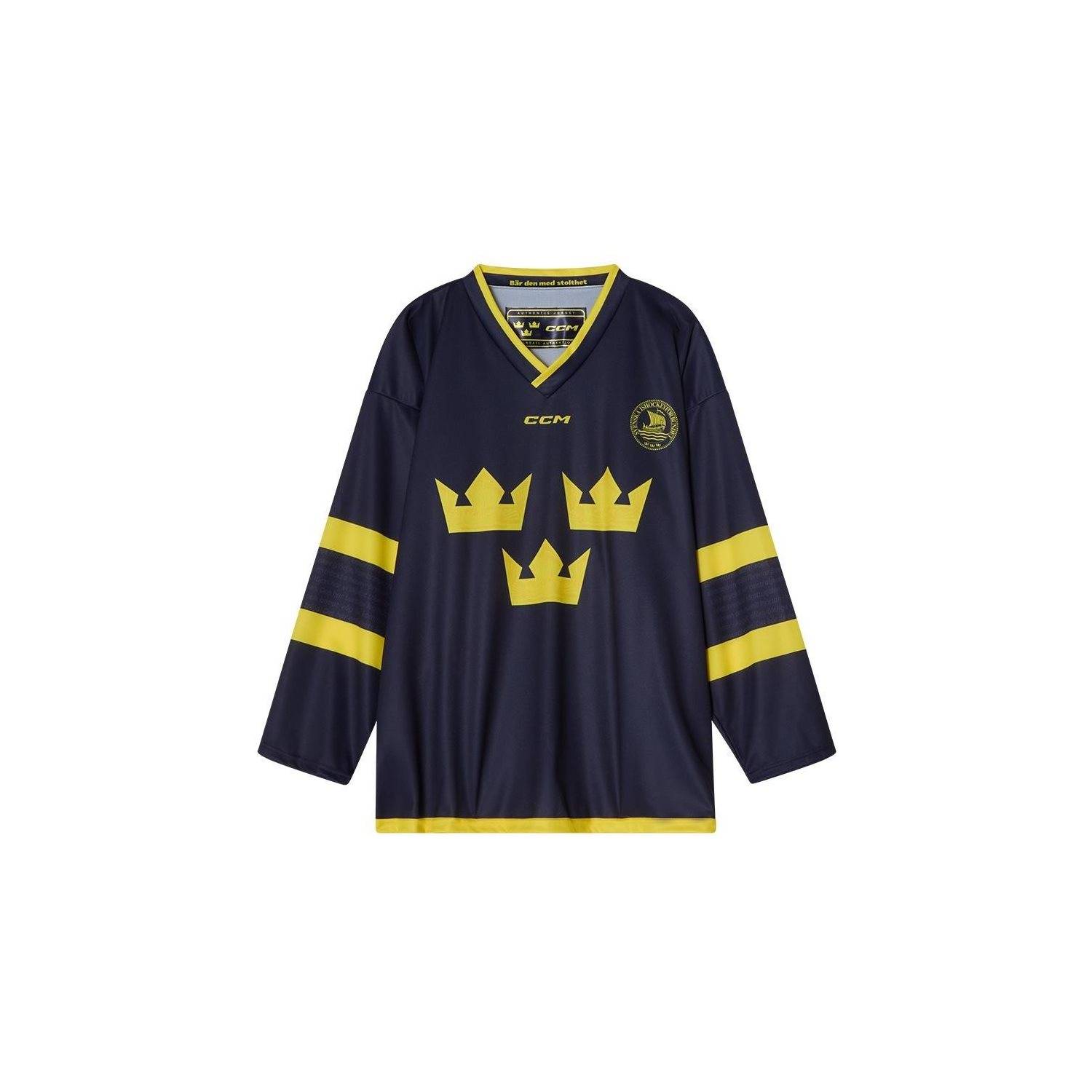CCM Matchtröja Replica Team Sweden Jr Navy - Blå (100)