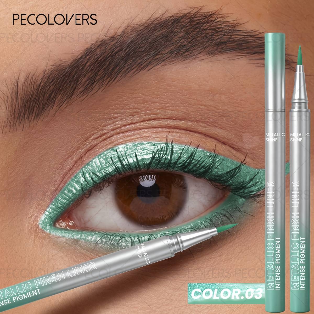 TEMU 1pc Long-lasting Pearlescent Liquid Eyeliner Waterproof Non-smudging Glitter Eye Pencil Eye Makeup For Spring And