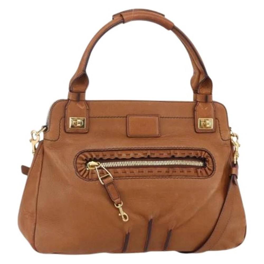 Chloé Pre-owned Pre-owned Håndtaske - Vintage - Dame - Brun - ONE SIZE - Uld