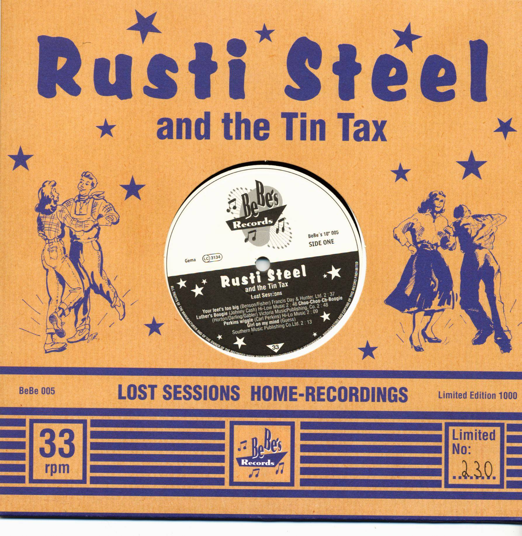 Steel, Rusti & The Tin Tax - Lost Sessions (LP, 10inch)