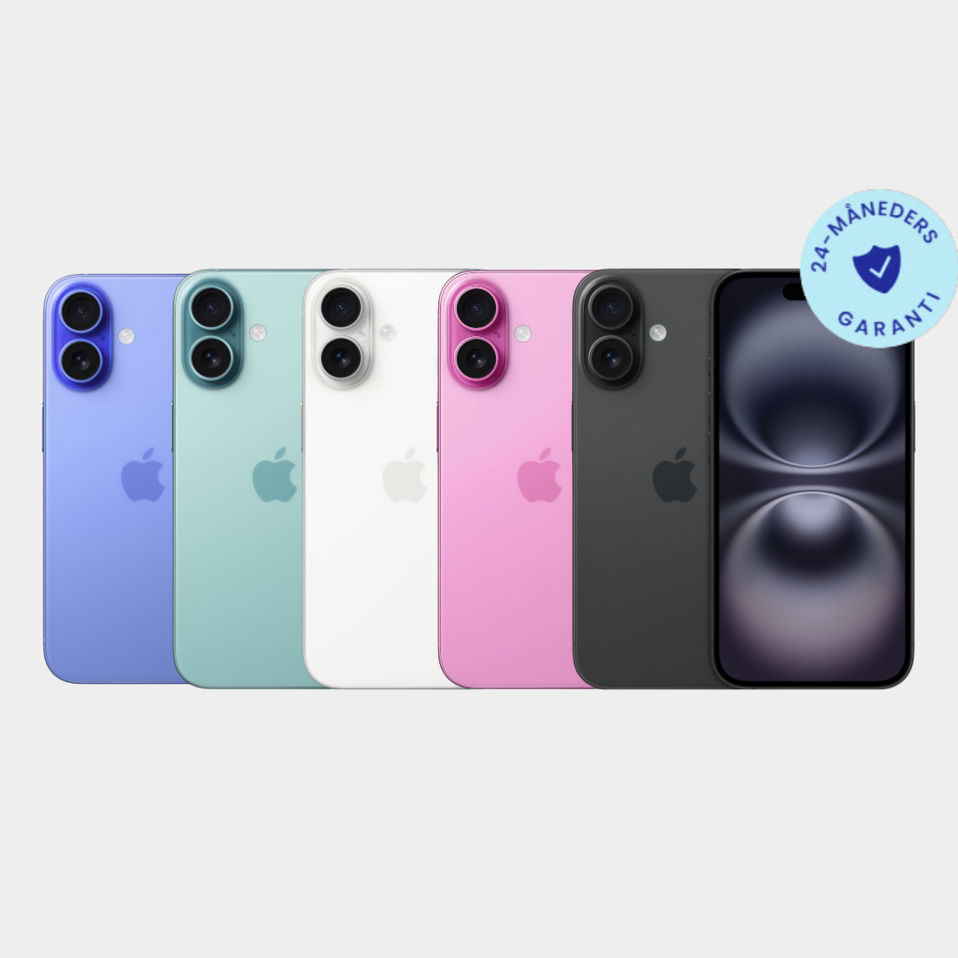 iPhone 16 Plus - Sort / Meget God / 256 GB
