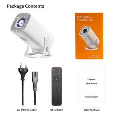 1080P Projector WiFi BT5.2 Android 11 System 180 degrees Rotatable Movie Projector with 120in Display EU