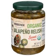 Woodstock, Organic Sweet N Spicy Jalapeno Relish, 16 Oz (Case Of 6)