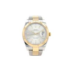 Rolex - Pre-owned Datejust 41 mm klocka från 2018 - unisex - rostfritt stål/guld - one size - Silverfärgad