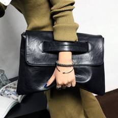 New Arrival Women&#39;s Handbag, Fashionable And Large Capacity Shoulder Bag For Women, Simple Design Crossbody Bag, Versatile Clutch, Envelope Bag, Satch - Black
