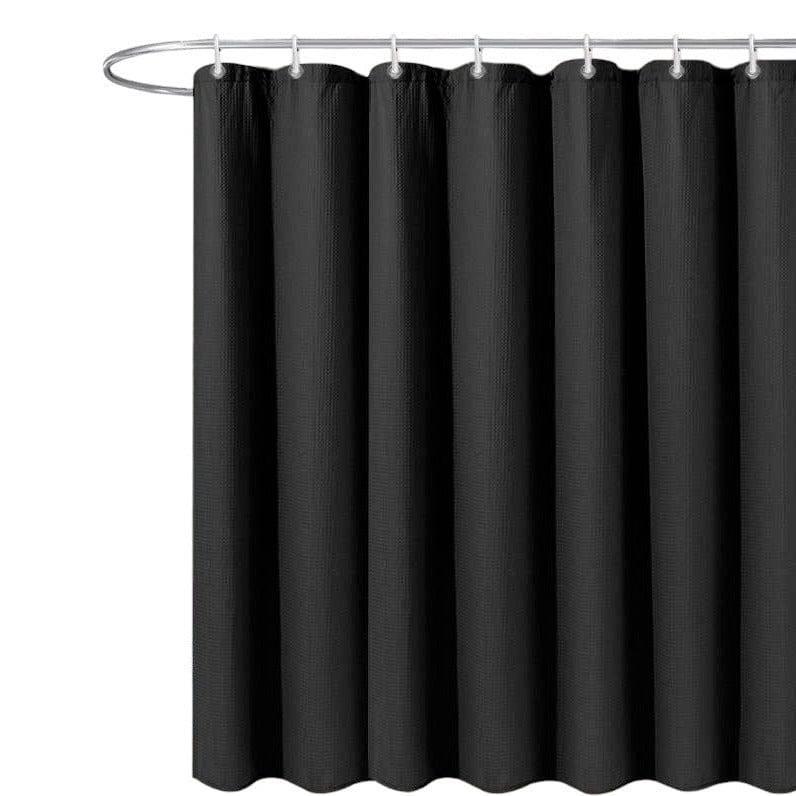 Waffle | Badeforhæng I Sort - L 180 cm x H 220 cm