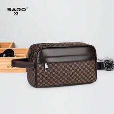 Herr stor kapacitet mode casual utomhus resehandväska, exklusiv och snygg, lämplig för arbete, bärning, minimalistisk stil, utmärkt present till unga - Brun