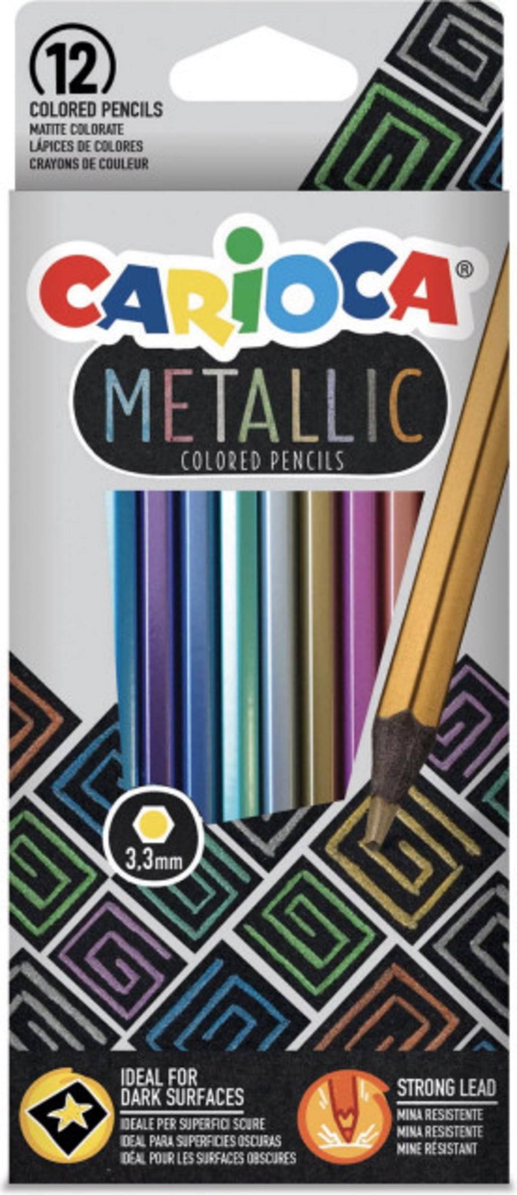 Carioca Metallic Färgpennor, 12 st.