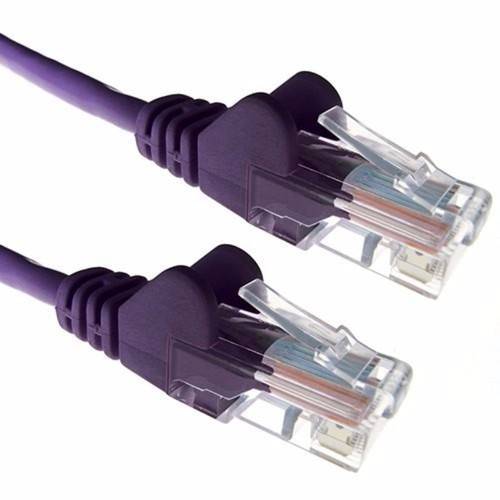 Zexum Purple RJ45 Cat5e High Quality 24AWG Stranded Snagless UTP Ethernet Network LAN Patch Cable - 15 Meter