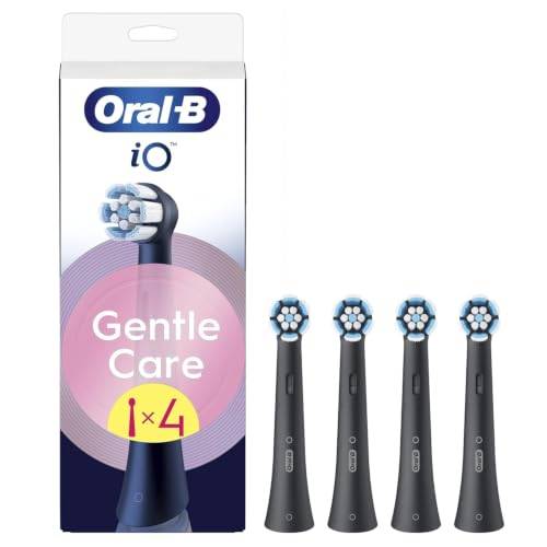 Oral-B iO-serien Gentle Care svart, original ersättningsrunda huvuden, lämplig för känsligt tandkött, 6