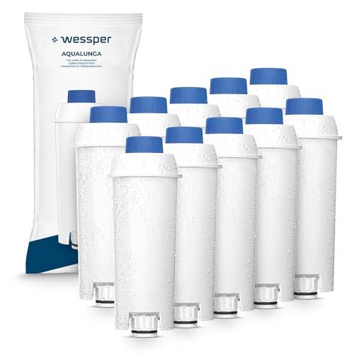 Wessper 8-pack Ersättningsfilter för Delonghi Kaffemaskiner DLSC002, SER3017 & 5513292811 - Kompatibel med ECAM-, ESAM-, ETAM-Serien | Passar Dinamica, PimaDonna | Vattenfilterpatroner Aktiverad