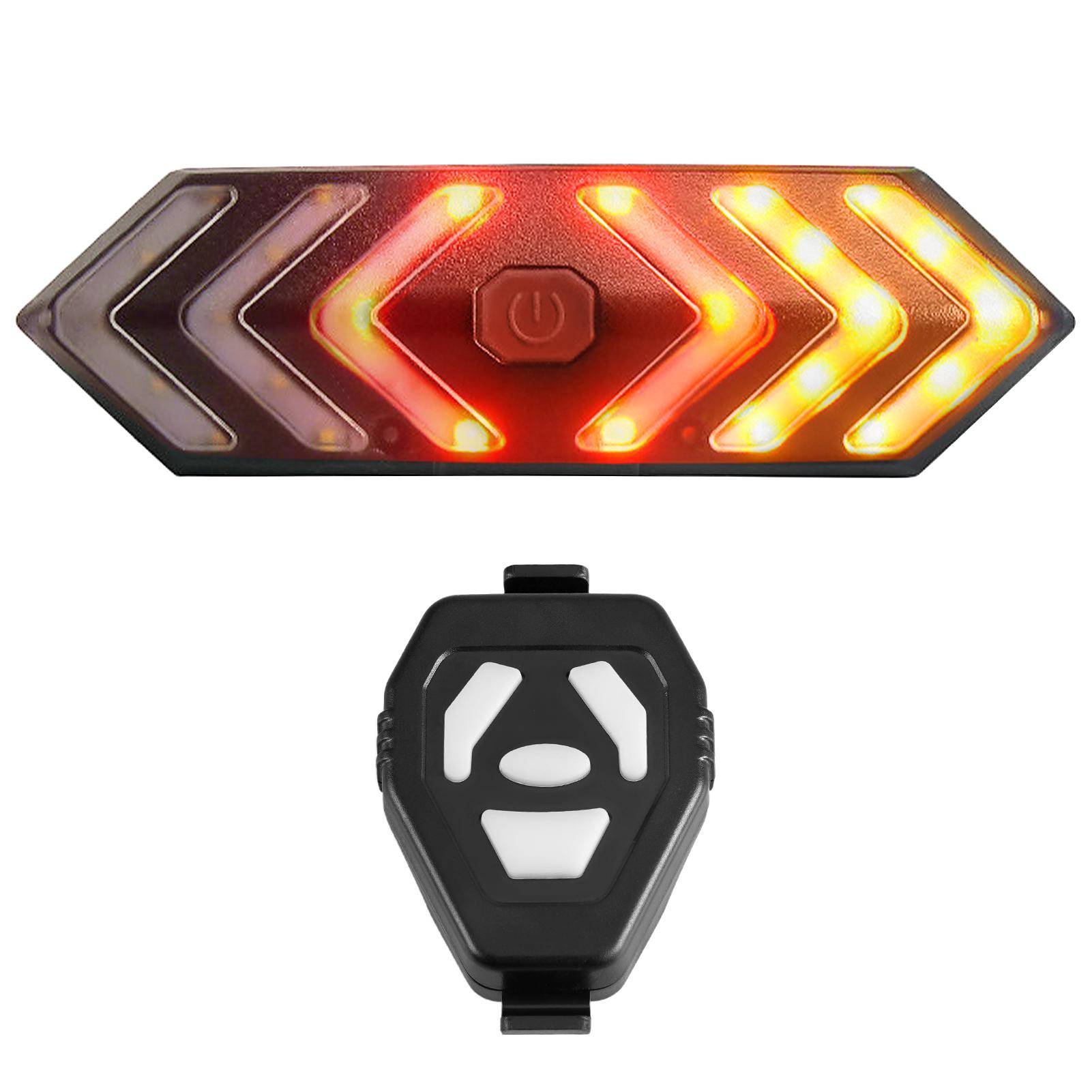 Trådlös fjärrkontrollhjälmlampa USB Uppladdningsbar fjärrhjälmlampa Vattentät cykelhjälm Type D
